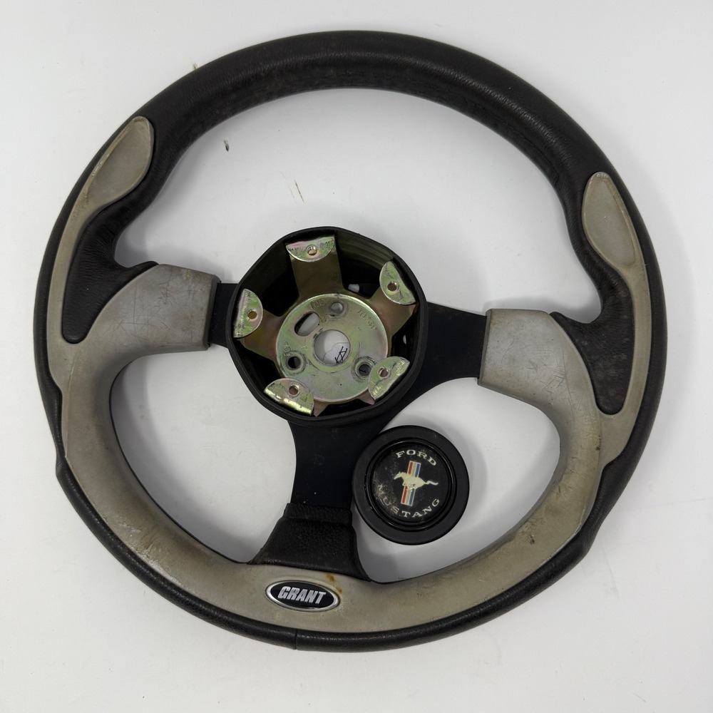 Grant Ford Mustang Steering Wheel Black Gray Made in Italy Aftermarket‎